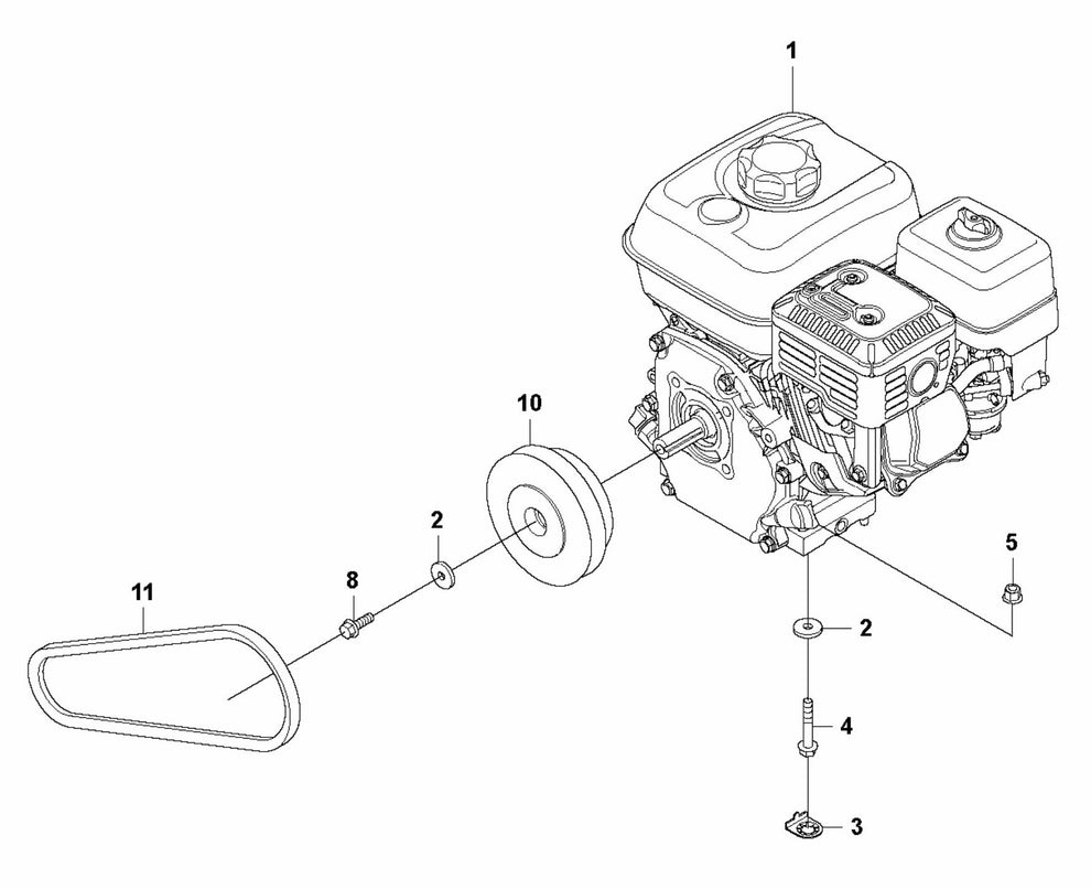 LF 75 LAT Engine Installation Assembly Parts by Husqvarna