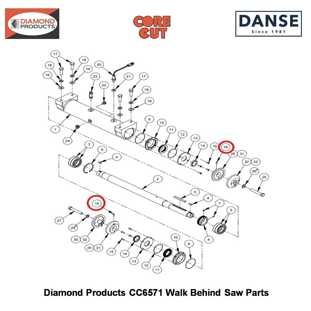 5/16-18X5/8" Soc Setscrew 2900418 Fits Core Cut CC6571 Walk Behind Saw By Diamond Products