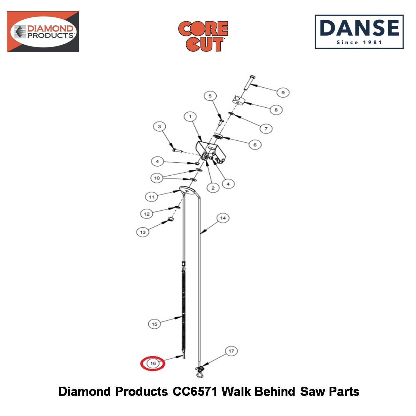 3/16" X 1" Cotter Pin 2900055 Fits Core Cut CC6571 Walk Behind Saw By Diamond Products