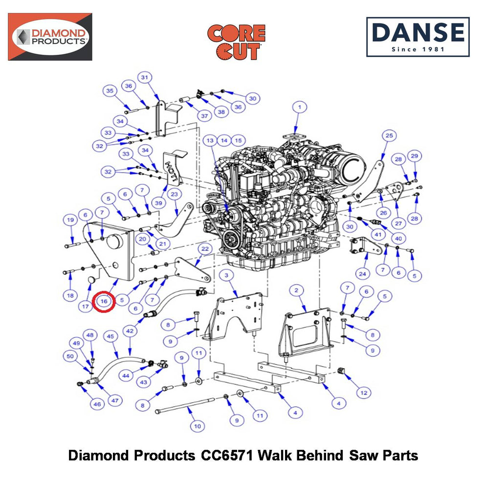 Belt Guard, Engine For CC6571 Saw 6019079 Fits Core Cut CC6571 Walk Behind Saw By Diamond Products