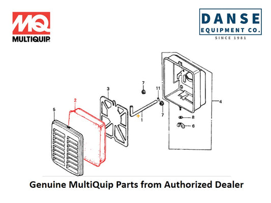 17211896000 Element Air Cleaner G100 SB4HHC-0927749 For C4-Series Whiteman Walk-Behind Power Trowels By Multiquip