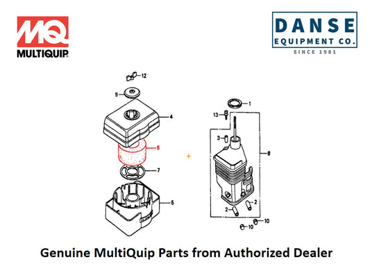 17403ZE1810 Air Cleaner Element (Honda) For Epoxy-Series Whiteman Walk-Behind Power Trowels By Multiquip