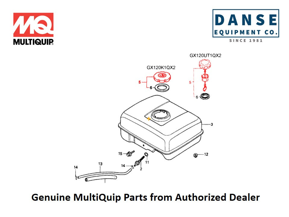 17620Z0T813 Cap Comp, Fuel Filler PSH Screed For CA4HM-Series Whiteman Walk-Behind Power Trowels By Multiquip