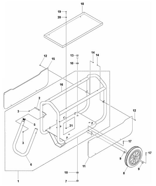 CF 67T CI4P Frame Assembly Parts by Husqvarna