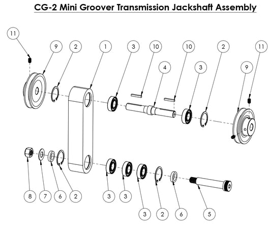 CG-2 (Diesel) Mini Groover Transmission Jackshaft Assembly