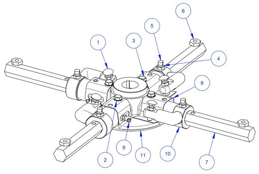 MP245 (pre 2021) RH Spider Assembly Parts by Allen Engineering