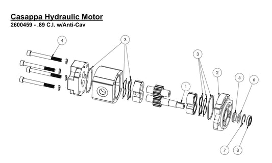 HS-24-F-8 Cassappa Hydraulic Motor Assembly Parts