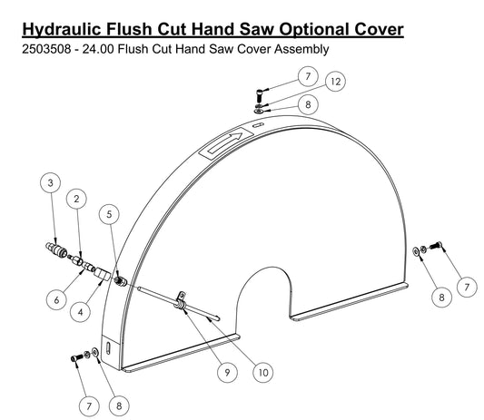 HS-24-F-8 Hydraulic Flush Cut Hand Saw Optional Cover Assembly Parts