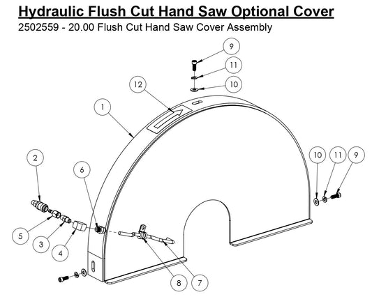 HS-20-F-8 Hydraulic Flush Cut Hand Saw Optional Cover