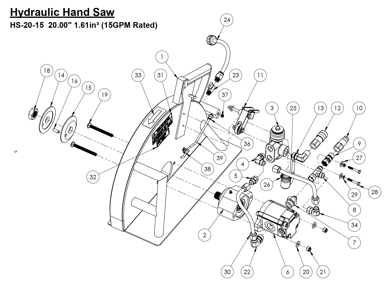 HS-20-15 Hydraulic Hand Saw