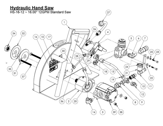 HS-16-12 Hydraulic Hand Saw