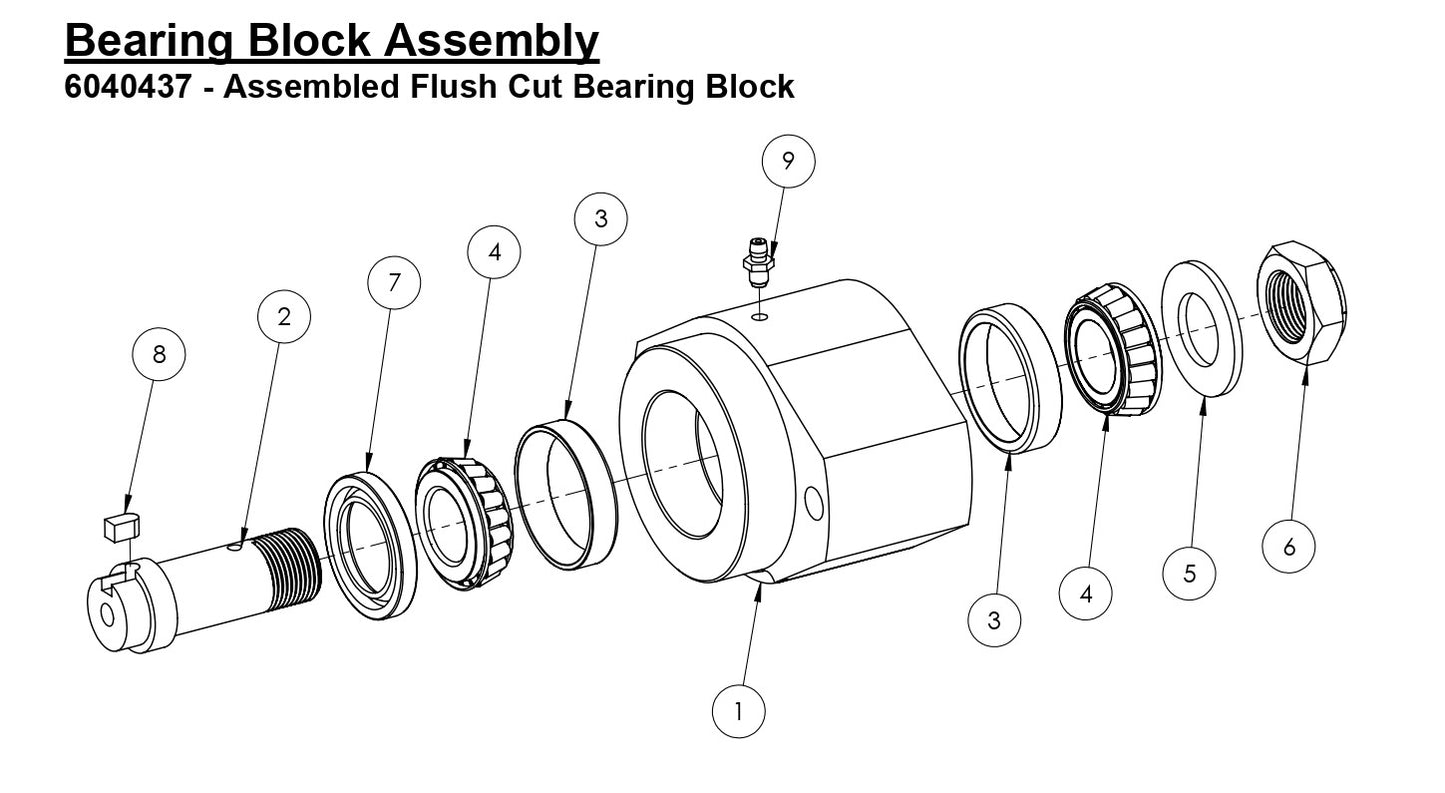 HS-24-F-12 Bearing Block Assembly Parts