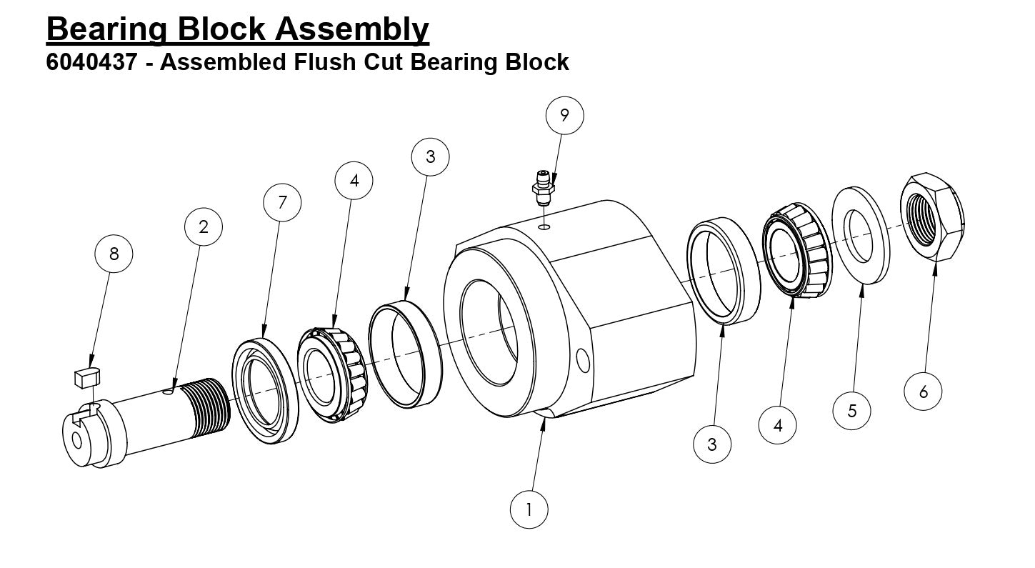HS-24-F-12 Bearing Block Assembly Parts