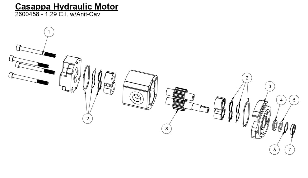 HS-24-F-12 Casappa Hydraulic Motor Assembly Parts