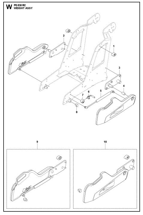 PG 830 RC Weight Assembly Parts by Husqvarna