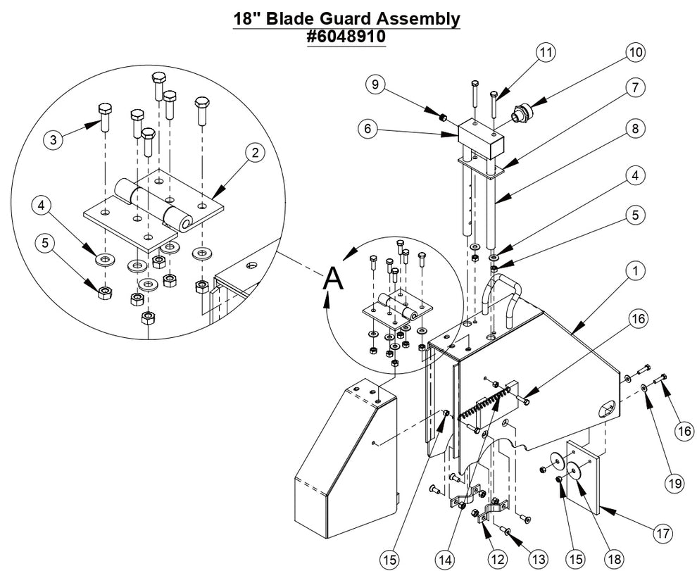 CC1300 XL 18" Blade Guard Assembly
