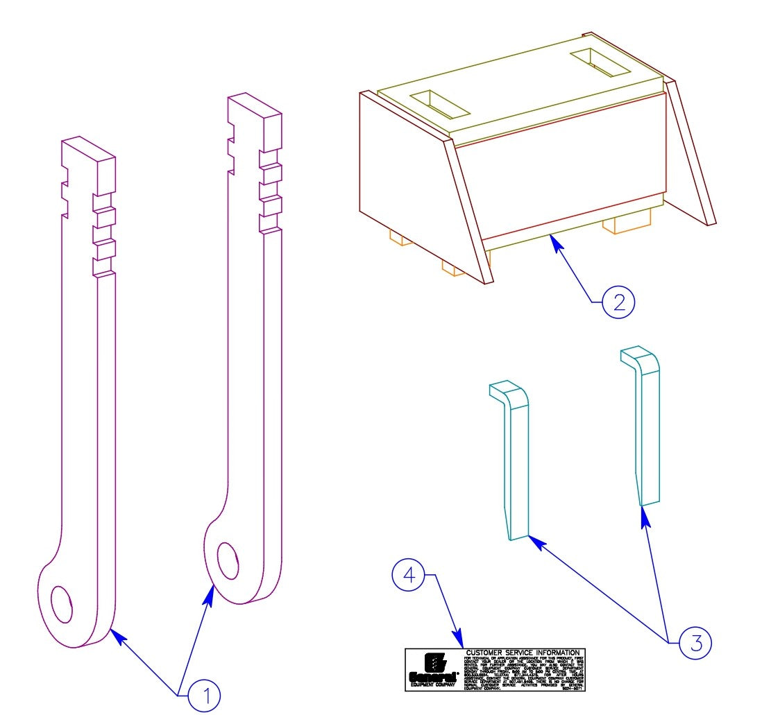 190S CUT-R-TACH Shank and Mounting Block Assembly Parts By General Equipment