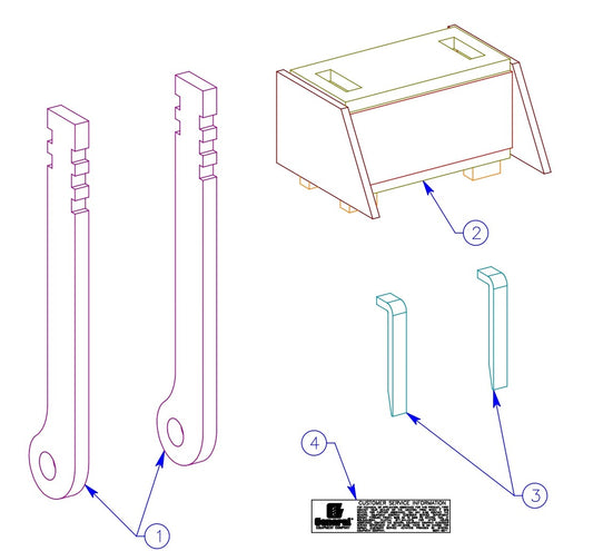 190S CUT-R-TACH Shank and Mounting Block Assembly Parts By General Equipment