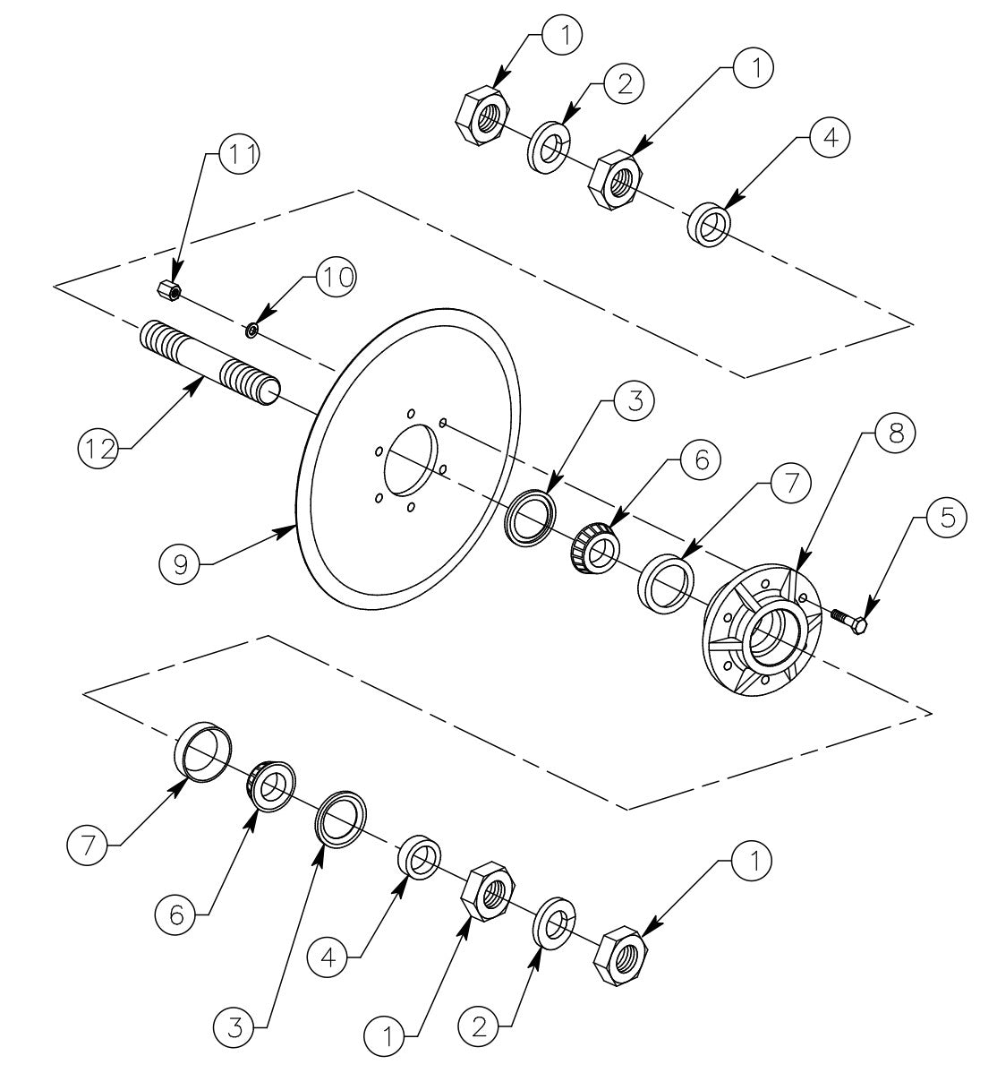 190 SERIES CUT-R-TACH CUTTING BLADE/AXLE Parts By General Equipment