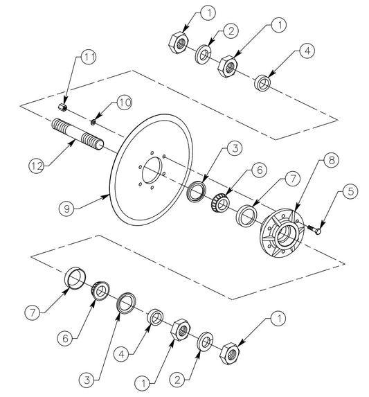 190 SERIES CUT-R-TACH CUTTING BLADE/AXLE Parts By General Equipment