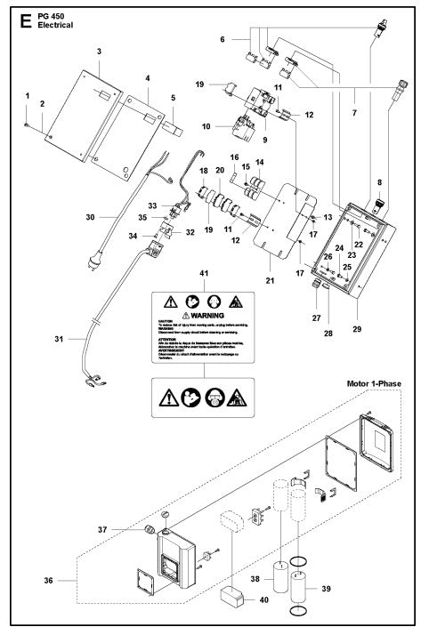 Electrical Assembly Parts for PG 450 2018-02 By Husqvarna