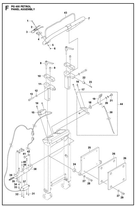 Panel Assembly Parts For PG 400 Petrol By Husqvarna