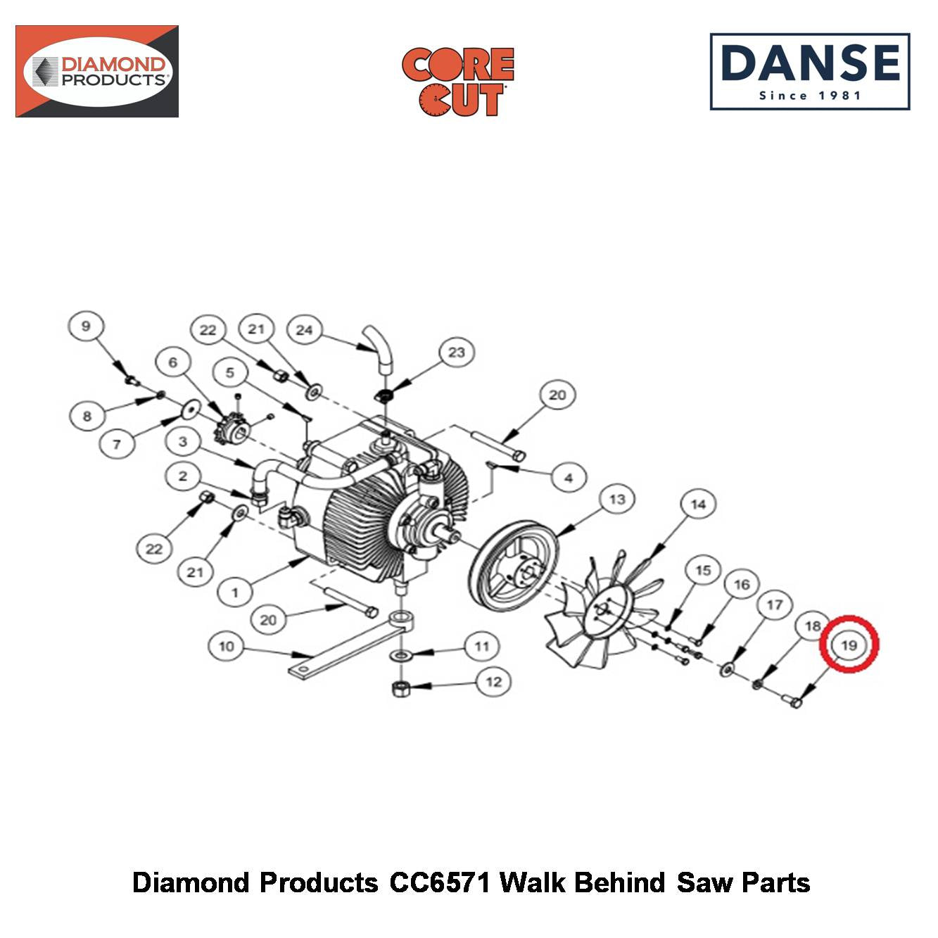 5/16-18X3/4" Hex Capscrew 2900019 Fits Core Cut CC6571 Walk Behind Saw By Diamond Products