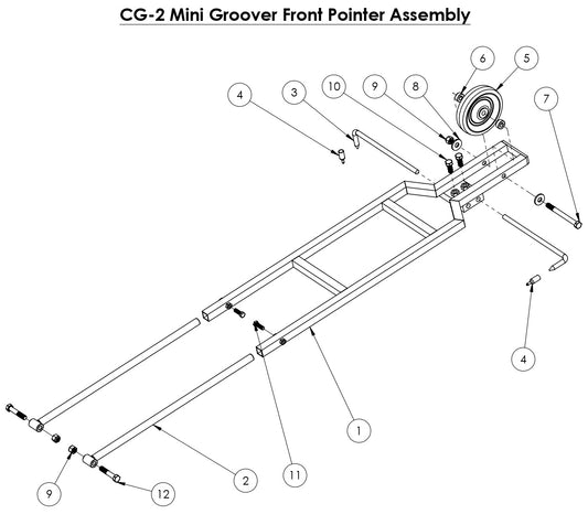 CG-2 (Diesel) Mini Groover Front Pointer Assembly