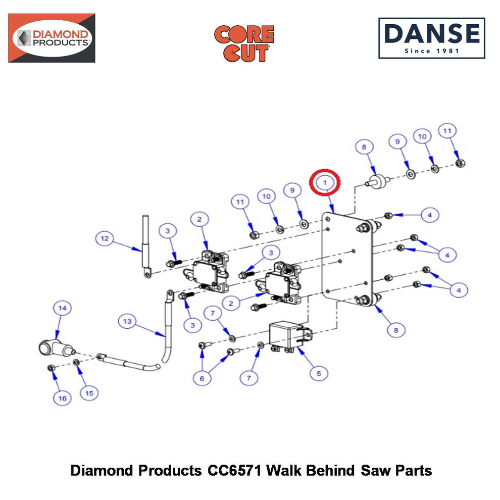 Breaker Panel 6019255 Fits Core Cut CC6571 Walk Behind Saw By Diamond Products