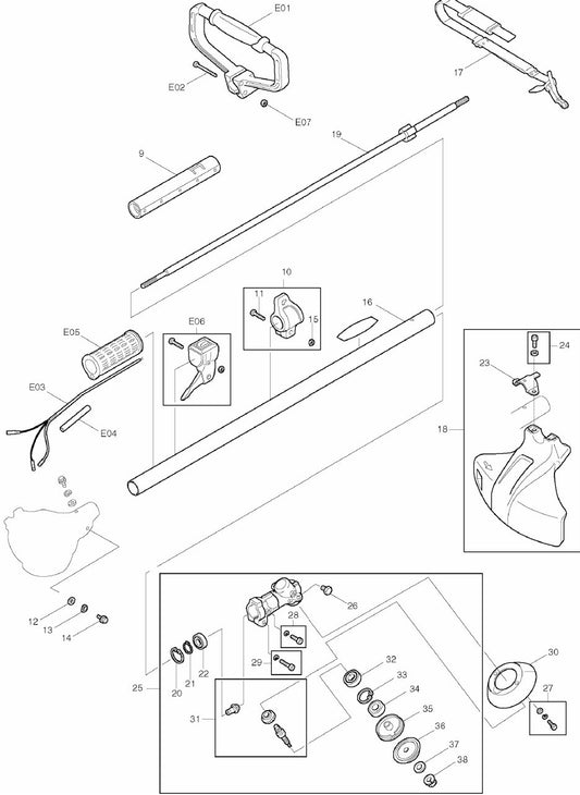 RBC261 String Trimmer Assembly Part 1 by Makita