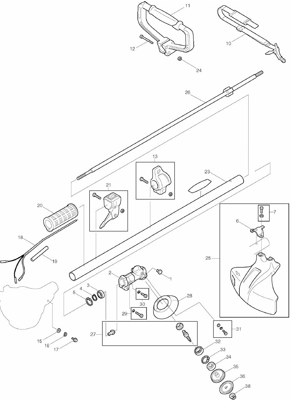 RBC230 String Trimmer Assembly Part 1 by Makita
