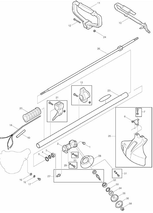 RBC230 String Trimmer Assembly Part 1 by Makita