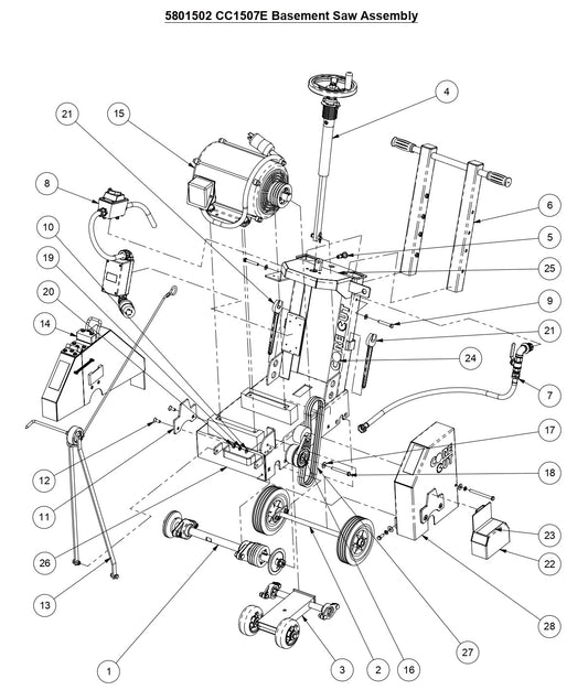 CC1507E Basement Saw Assembly 