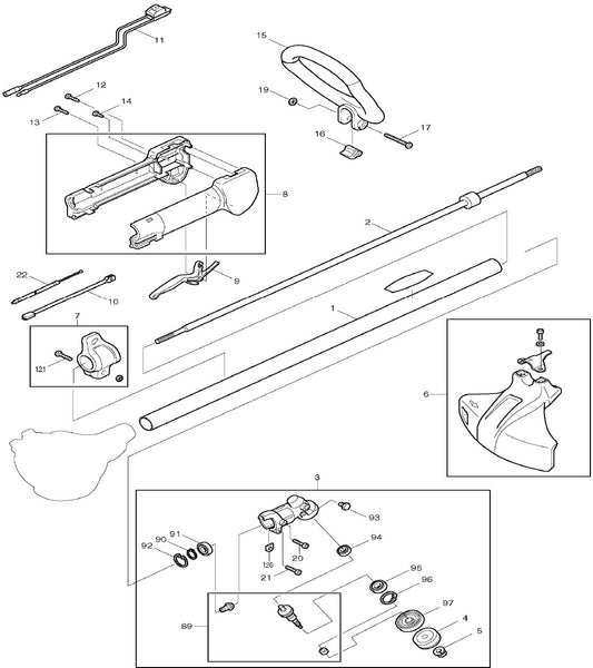 RBC251 String Trimmer Assembly Part 1 by Makita