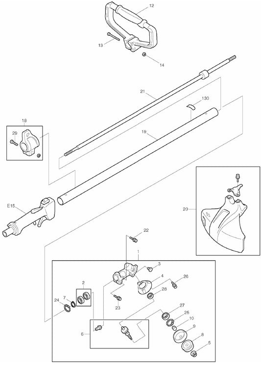 RBC281 String Trimmer Assembly Part 1 by Makita