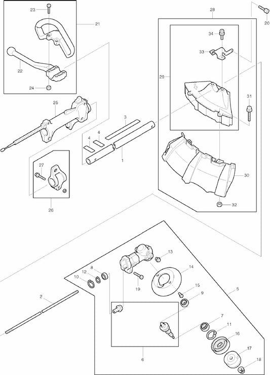RBC2510 String Trimmers Assembly Part-1  by Makita