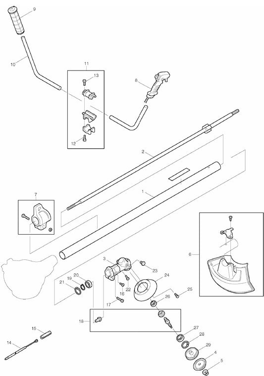 RBC253 String Trimmer Assembly Part 1 by Makita
