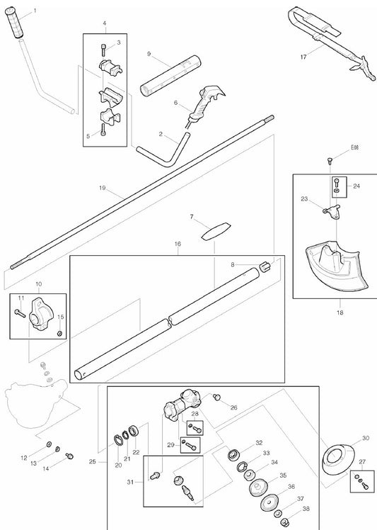 RBC260 String Trimmer Assembly Part 1 by Makita