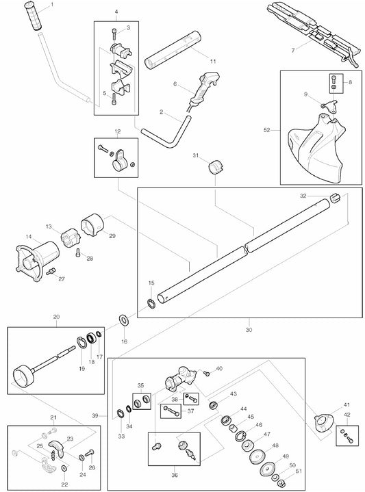 RBC310 String Trimmer Assembly Part 1 by Makita