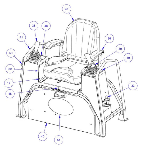 MP245 (pre 2021) Seat Frame Assembly Parts by Allen Engineering