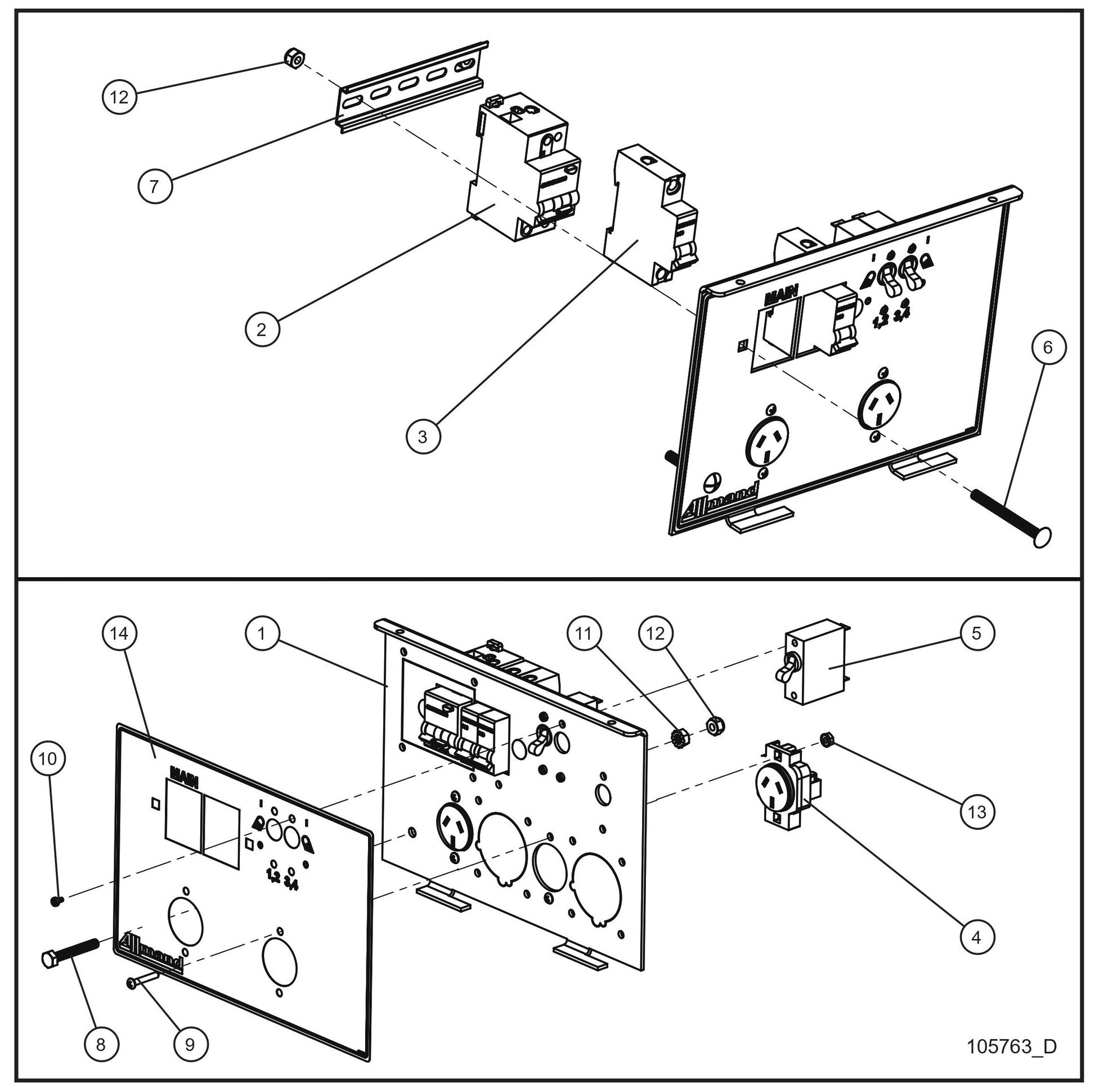V Series Night-Lite Pro II 2-10AMP Outlet Package Australian Parts By Allmand