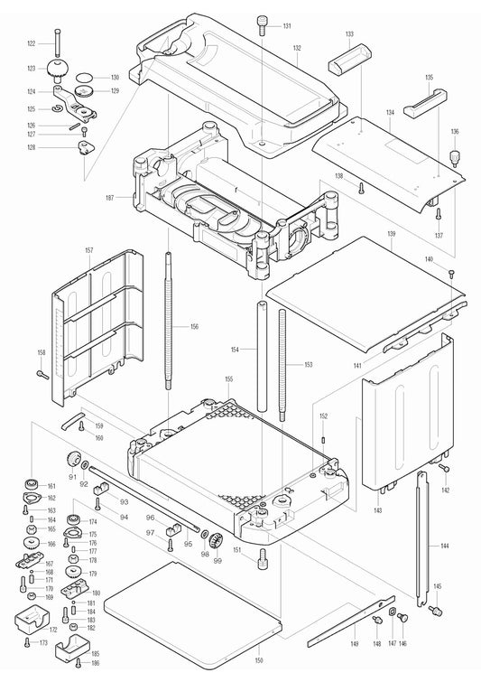 2012NB Planer Assembly-2 Parts By Makita