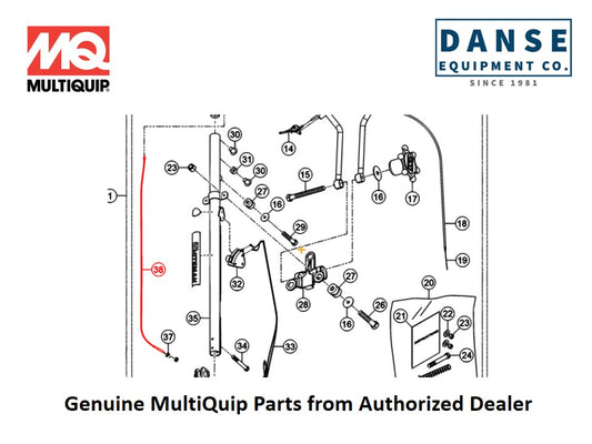 20285 Pitch Cable (STD) For J3036H55 Series Whiteman Walk-Behind Power Trowels By Multiquip