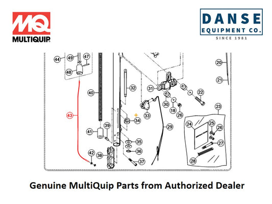 20297 Pitch Cable (QP) For J3036H55 Series Whiteman Walk-Behind Power Trowels By Multiquip