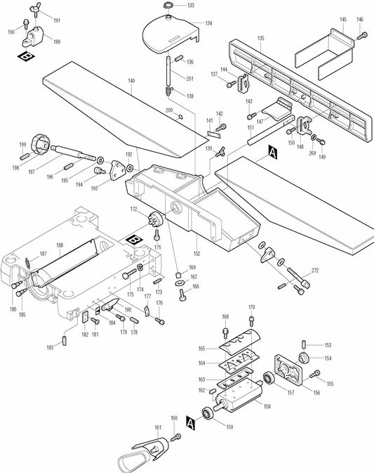 2030N 12 Inch Planer Jointer Planer Assembly Parts 2 By Makita