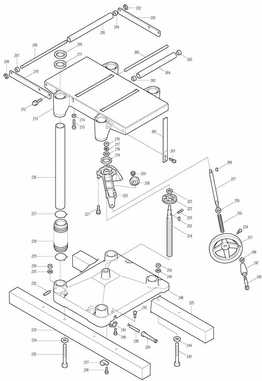 2030N 12 Inch Planer Jointer Planer Assembly Parts 3 By Makita