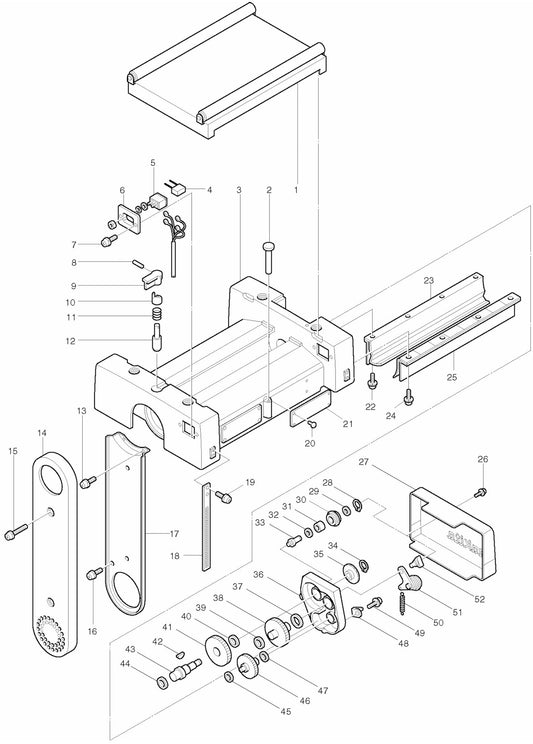2040 Jointer Planer Assembly Parts 1 By Makita