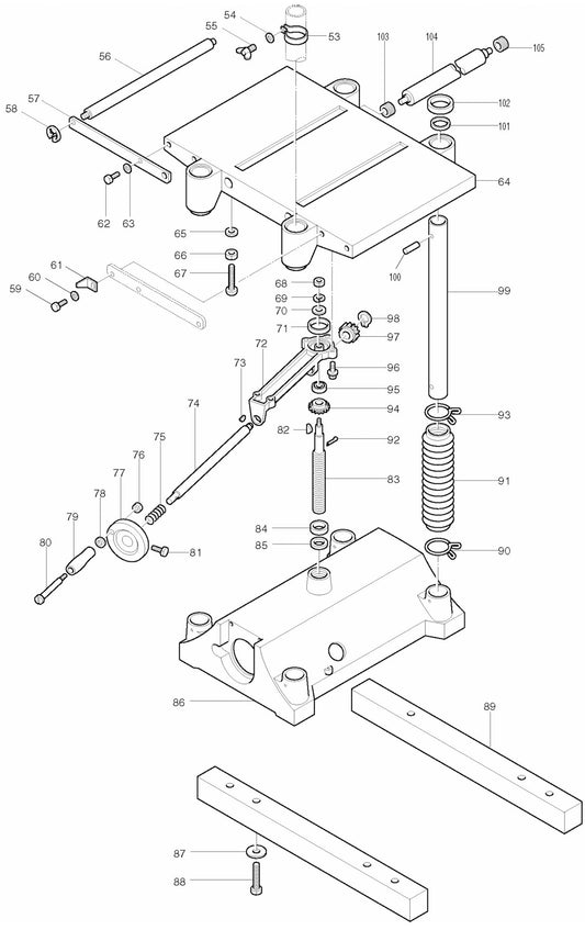 2040 Jointer Planer Assembly Parts 2 By Makita