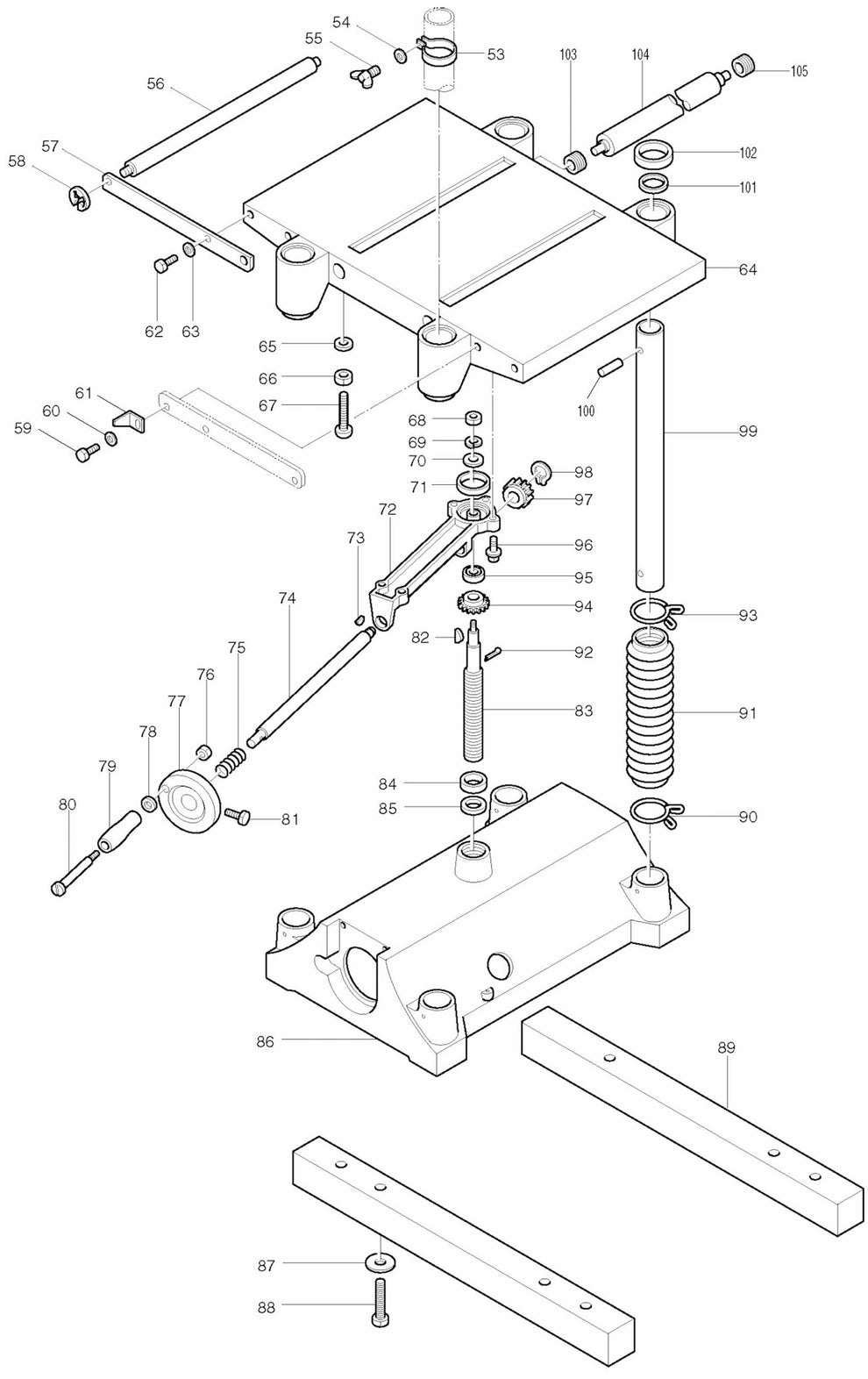 2040 Jointer Planer Assembly Parts 2 By Makita