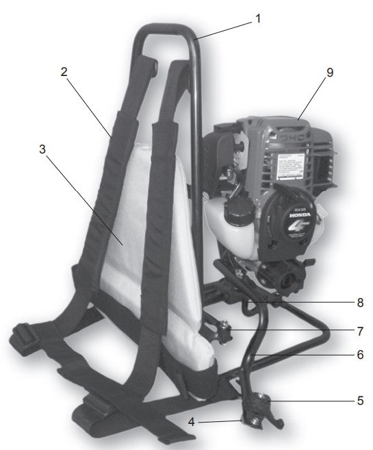 BP-35 Backpack Concrete Vibrator Assembly Parts by Oztec